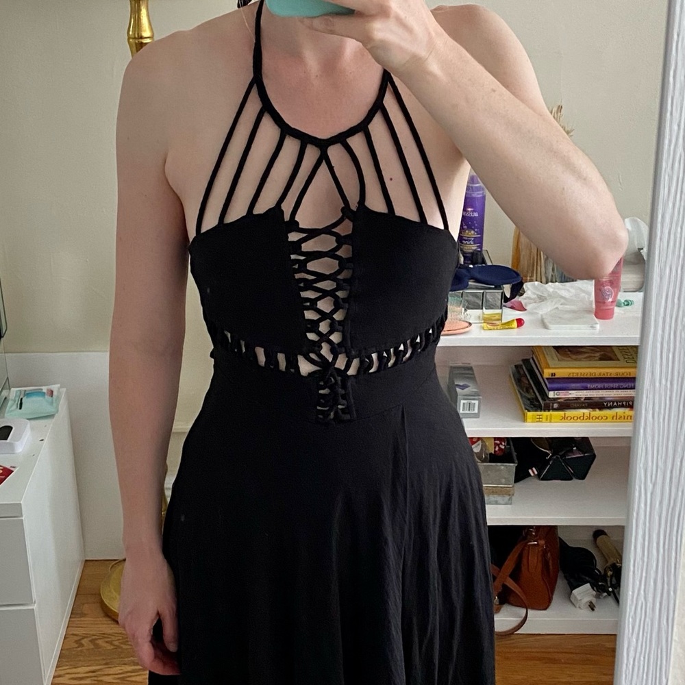 Free People black maxi dress